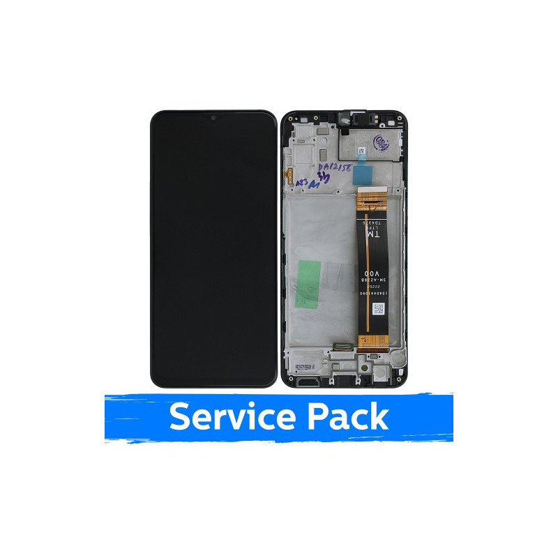Screen for Samsung A236 A23 5G black with frame (Service Pack)