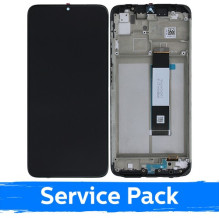 Screen for Xiaomi Redmi 9T / Poco M3 black with frame (Service Pack)