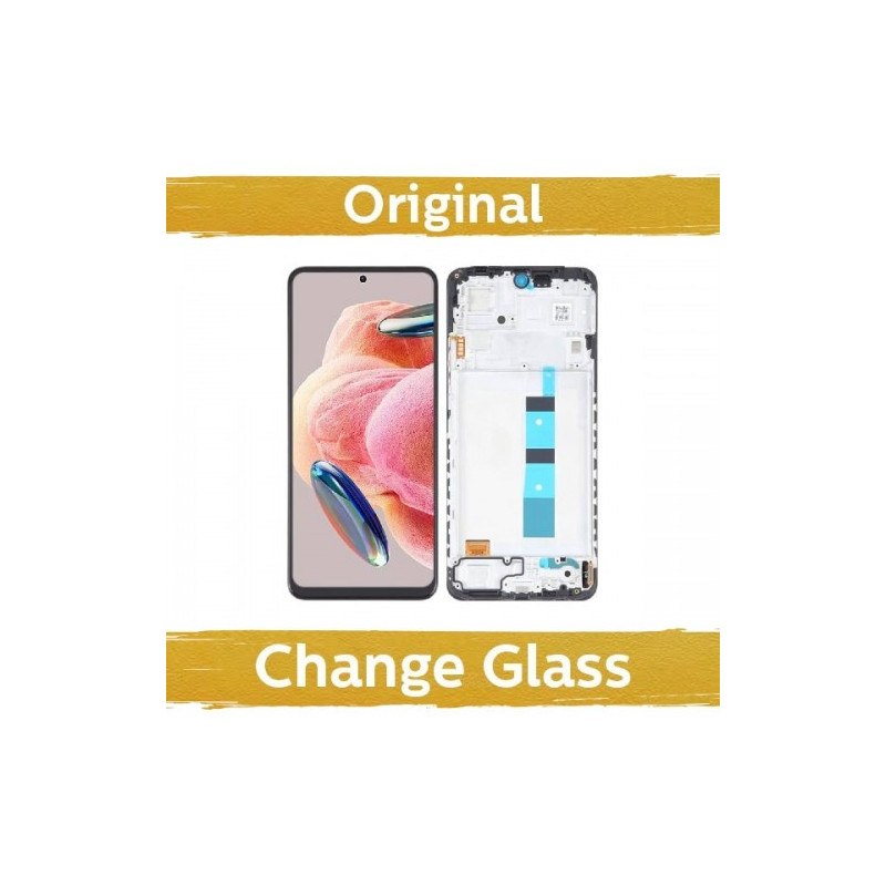 Ekranas skirtas Xiaomi Redmi Note 12 Pro+ 5G juodas su rėmeliu (Atnaujintas: China)