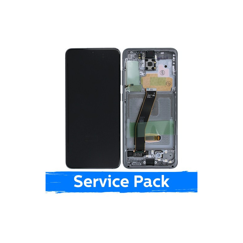 Ekranas skirtas Samsung G980 S20 su rėmeliu / Cosmic Gray / (Service Pack)