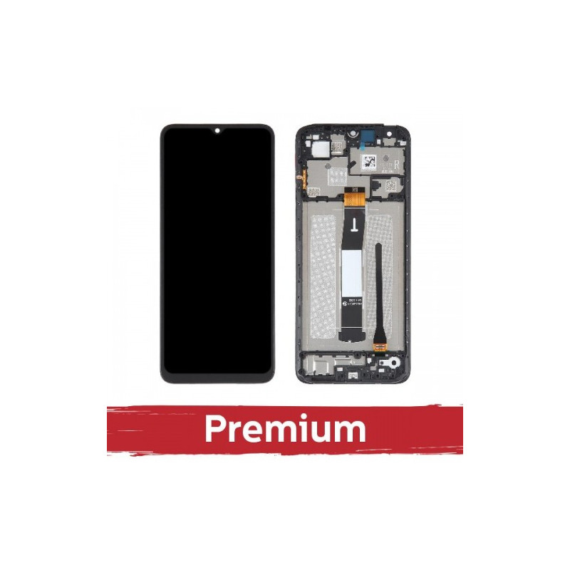 Ekranas skirtas Xiaomi Redmi 12C juodas su rėmeliu OEM