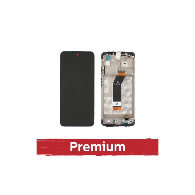 Screen for Xiaomi Redmi 10 (2022) black with frame OEM