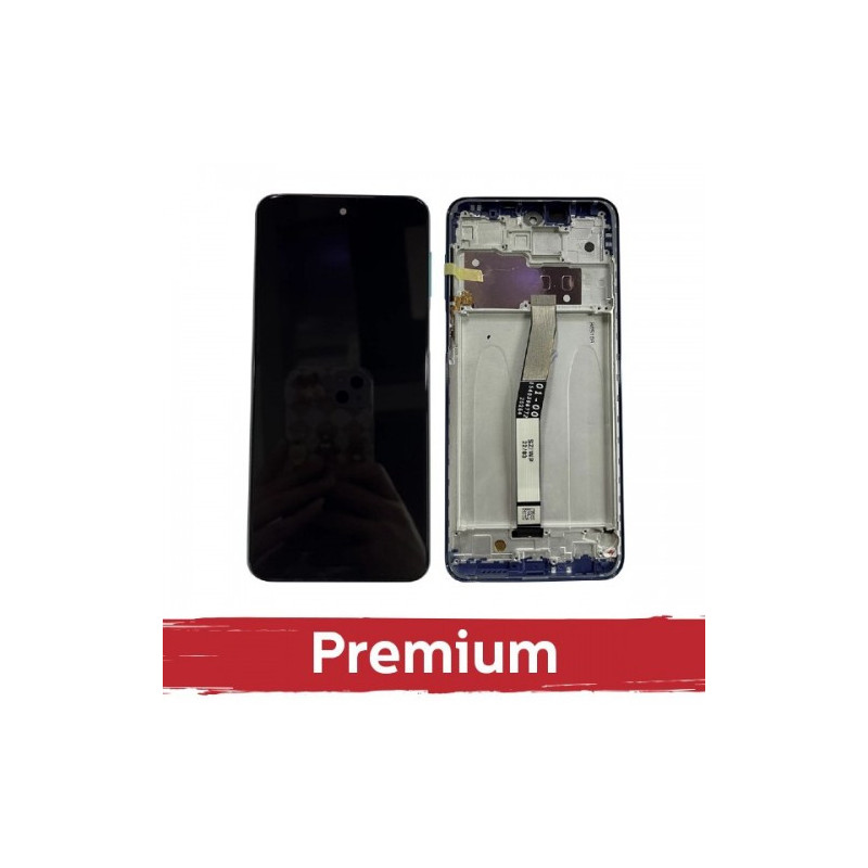 Screen for Xiaomi Redmi Note 9S (9 Pro) with frame / Aurora Blue / OEM