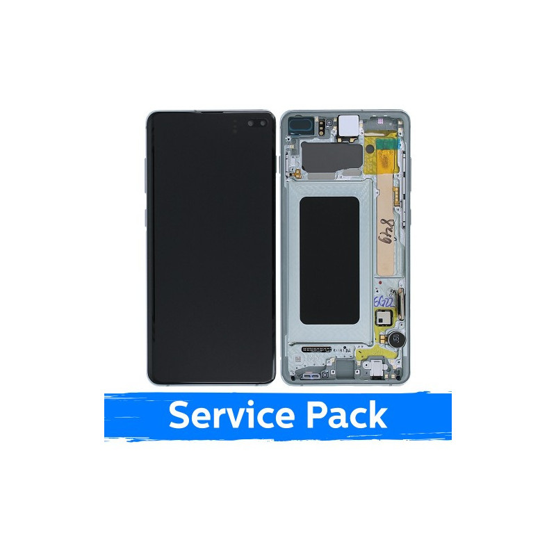 Screen for Samsung G975 S10 Plus with frame / Prism Green / (Service Pack)