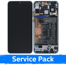 Screen for Huawei P30 Lite with frame / Peacock Blue / (Service Pack)