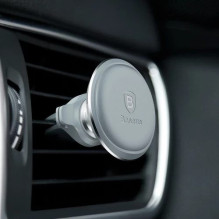 Automobilinis laikiklis Baseus 'Magnetic Air Vent'' sidabrinis (magnetinis / grotelėms)