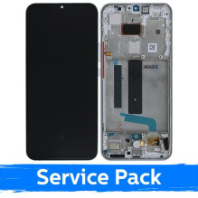 Ekranas skirtas Xiaomi Mi 10 Lite 5G su rėmeliu / Dream White / (Service Pack)