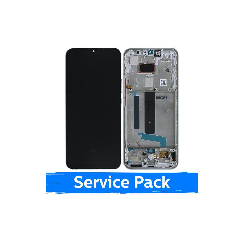 Screen for Xiaomi Mi 10 Lite 5G with frame / Dream White / (Service Pack)