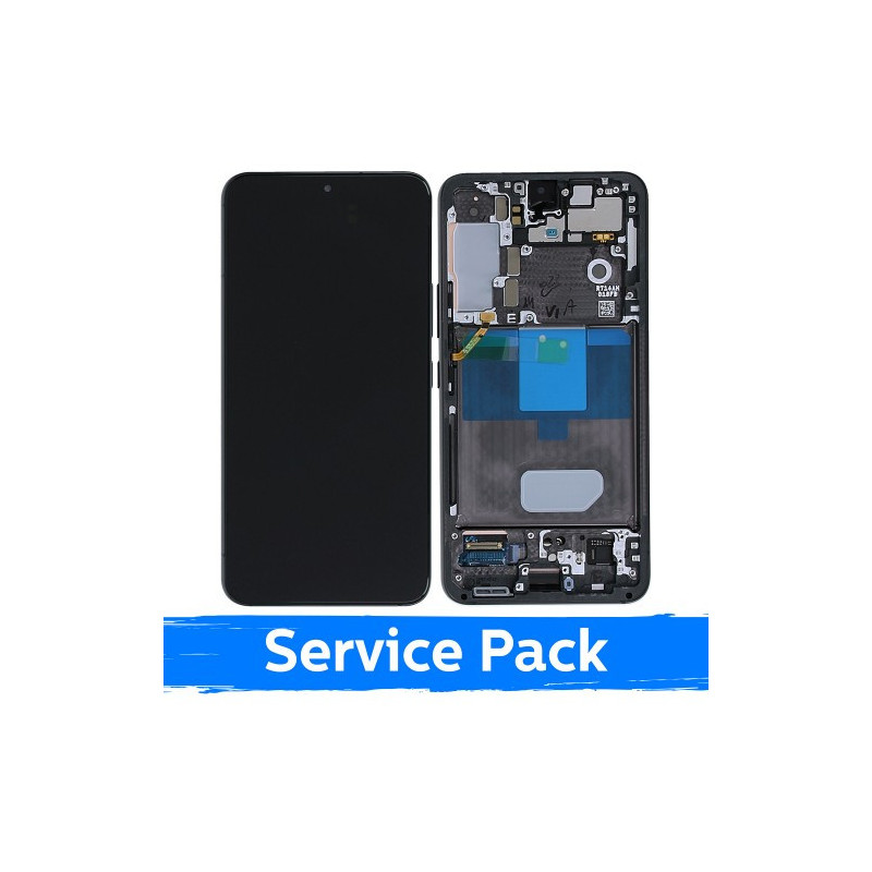 Ekranas skirtas Samsung S901 S22 su rėmeliu / Phantom Black (Graphite) / (Service Pack)