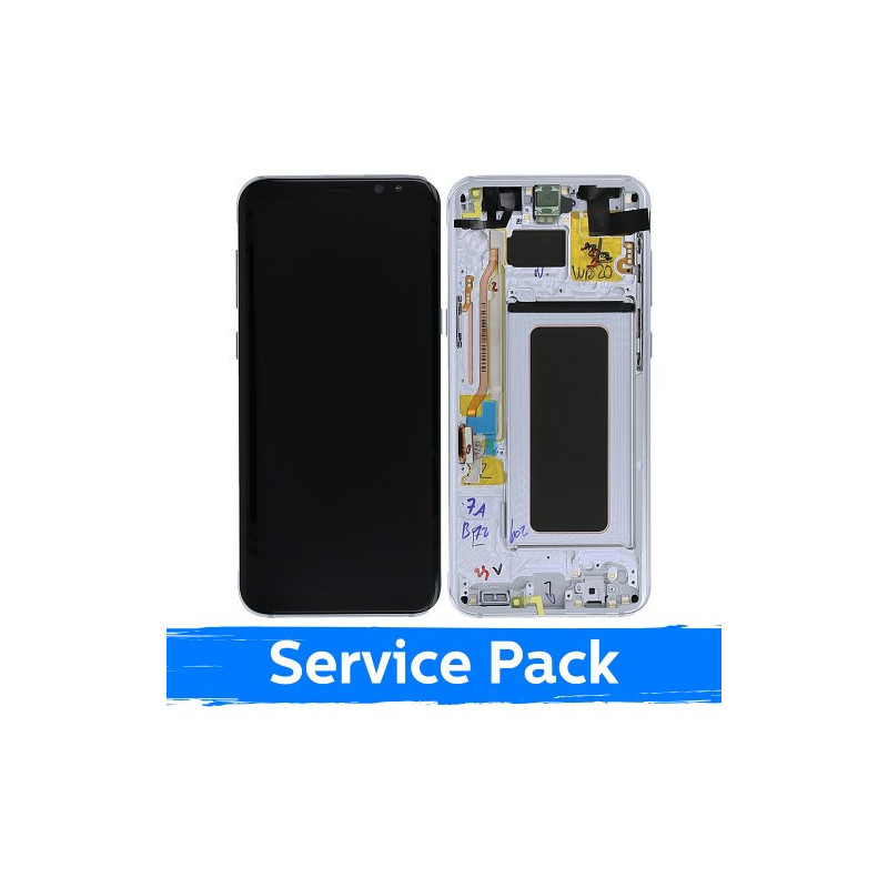 Ekranas skirtas Samsung G955 S8 Plus su rėmeliu / Arctic Silver / (Service Pack)