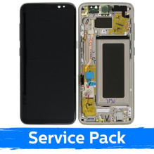 Screen for Samsung G950 S8 with frame / Sunrise Gold / (Service Pack)