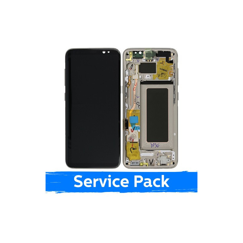 Screen for Samsung G950 S8 with frame / Sunrise Gold / (Service Pack)