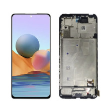 Ekranas skirtas Xiaomi Redmi Note 10 Pro juodas su rėmeliu / HQ