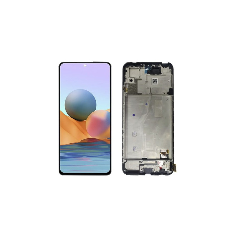 Ekranas skirtas Xiaomi Redmi Note 10 Pro juodas su rėmeliu / HQ