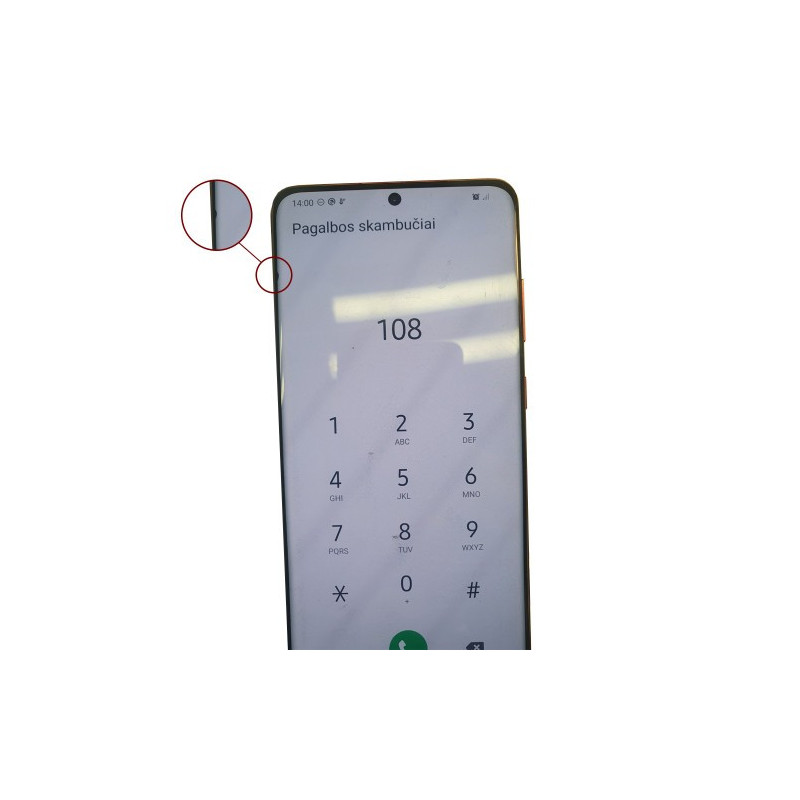 Ekranas skirtas Samsung G985 S20 Plus / Aura Red / (Atnaujintas: Telemax) (defektuotas 108)