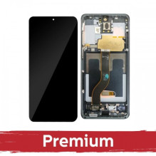 Ekranas skirtas Samsung G988 S20 Ultra su rėmeliu / Cosmic Black / OEM