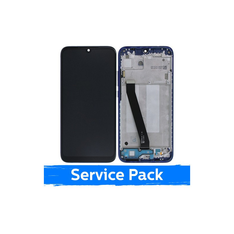 Ekranas skirtas Xiaomi Redmi 7 su rėmeliu / Comet Blue / (Service Pack)