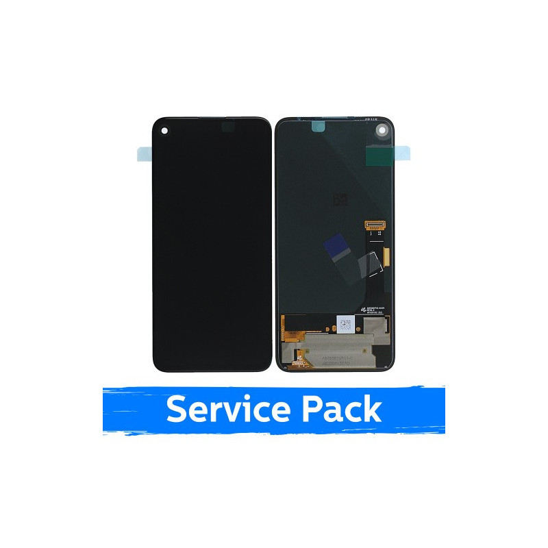 Ekranas skirtas Google Pixel 4A / G025 / juodas su rėmeliu (Service Pack)
