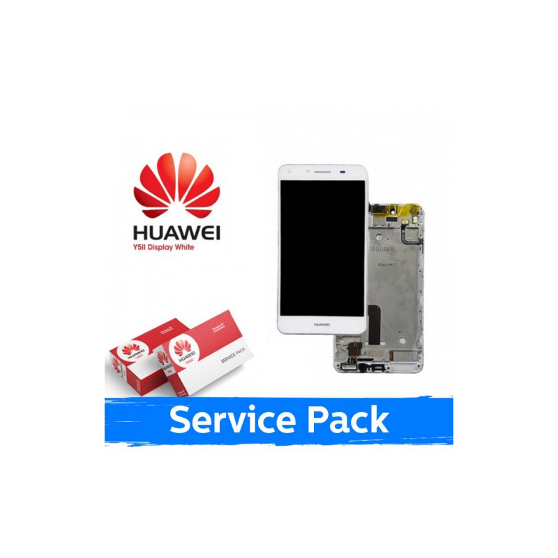 Screen for Huawei Y5-II white with frame (Service Pack)