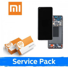 Screen for Xiaomi 12 Lite 5G with frame / Black / (Service Pack)