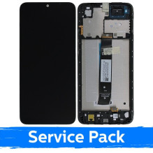 Ekranas skirtas Xiaomi Redmi A1 (A1+) / Redmi A2 (A2+) juodas su rėmeliu (Service Pack)