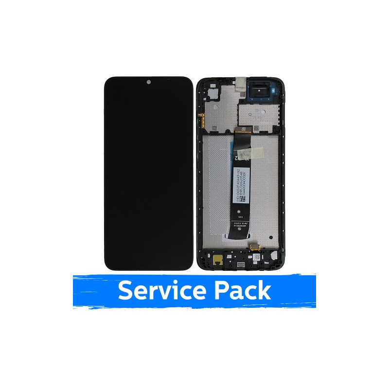 Ekranas skirtas Xiaomi Redmi A1 (A1+) / Redmi A2 (A2+) juodas su rėmeliu (Service Pack)