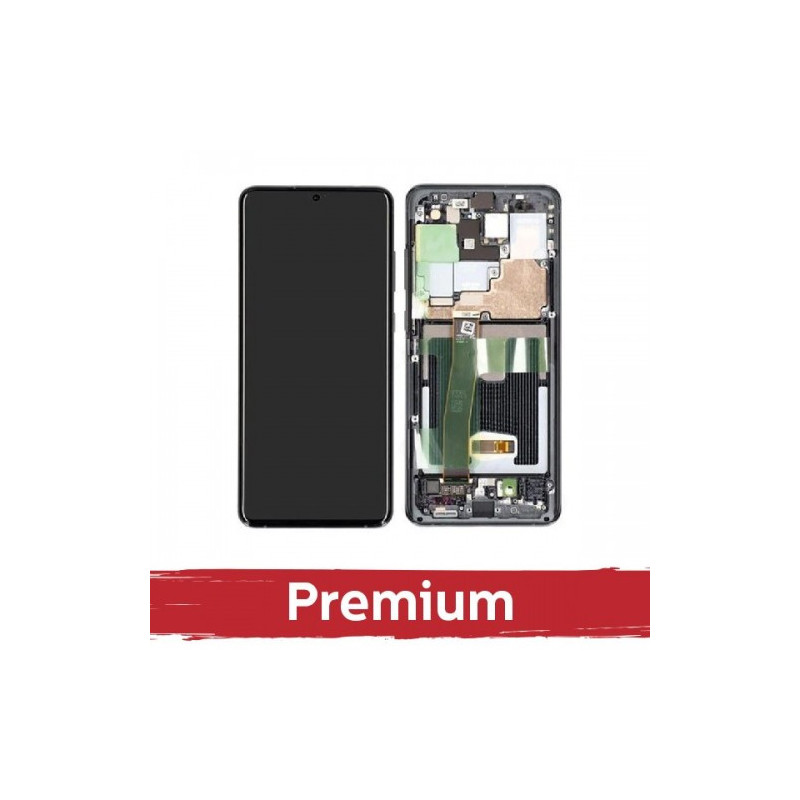 Screen for Samsung G988 S20 Ultra with frame / Cosmic Grey / OEM