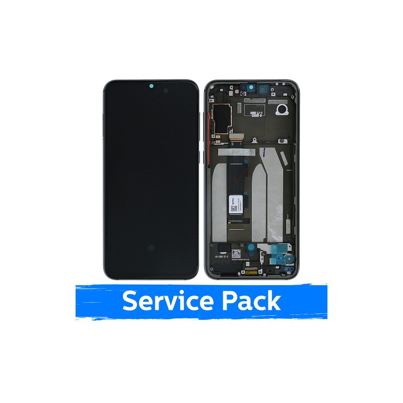 Ekranas skirtas Xiaomi Mi 9 SE su rėmeliu / Gray / (Service Pack)