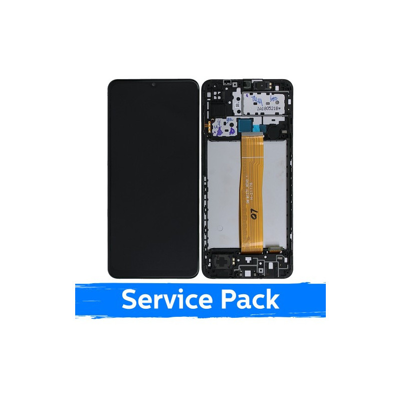 Ekranas skirtas Samsung M127 M12 juodas su rėmeliu (Service Pack)