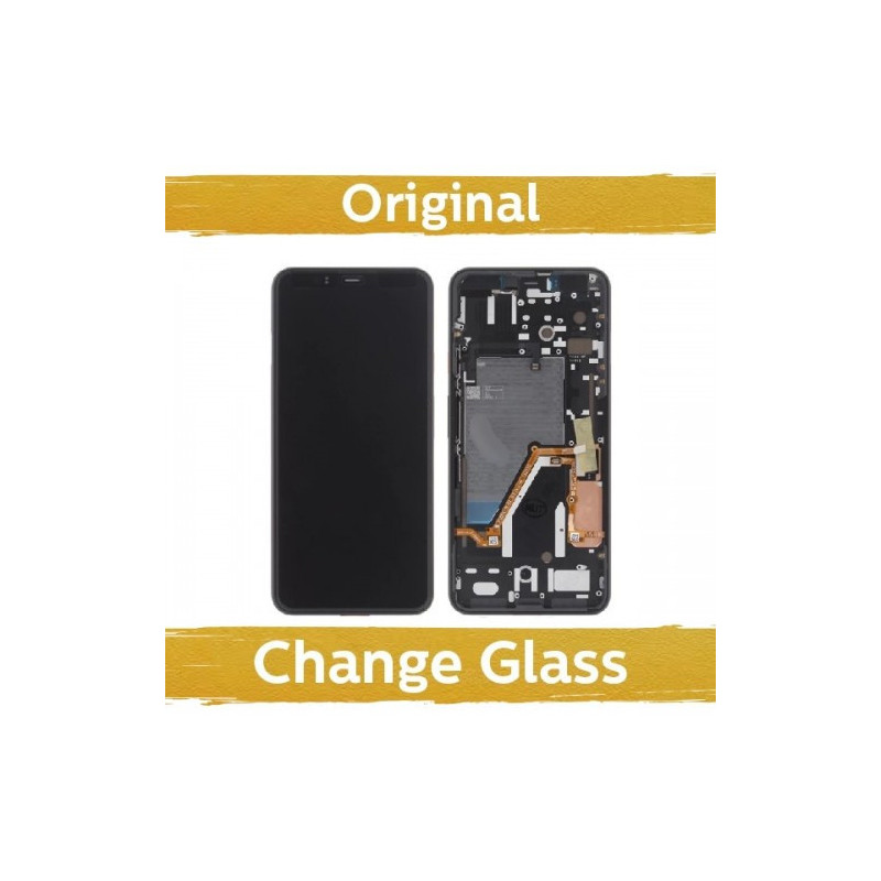 Ekranas skirtas Google Pixel 4 XL juodas su rėmeliu (Atnaujintas: China)
