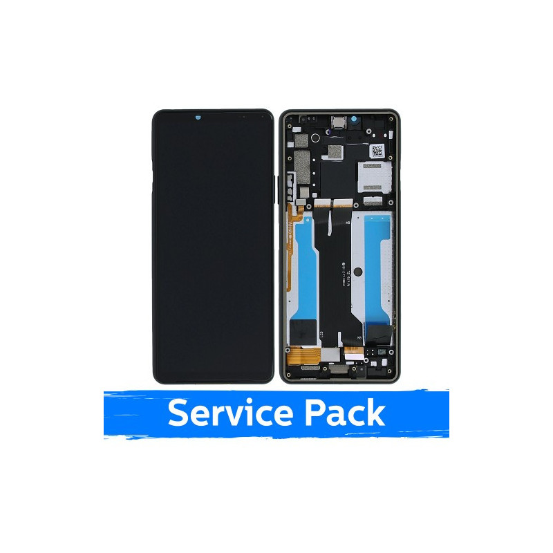 Ekranas skirtas Sony Xperia 10 III juodas su rėmeliu (Service Pack)