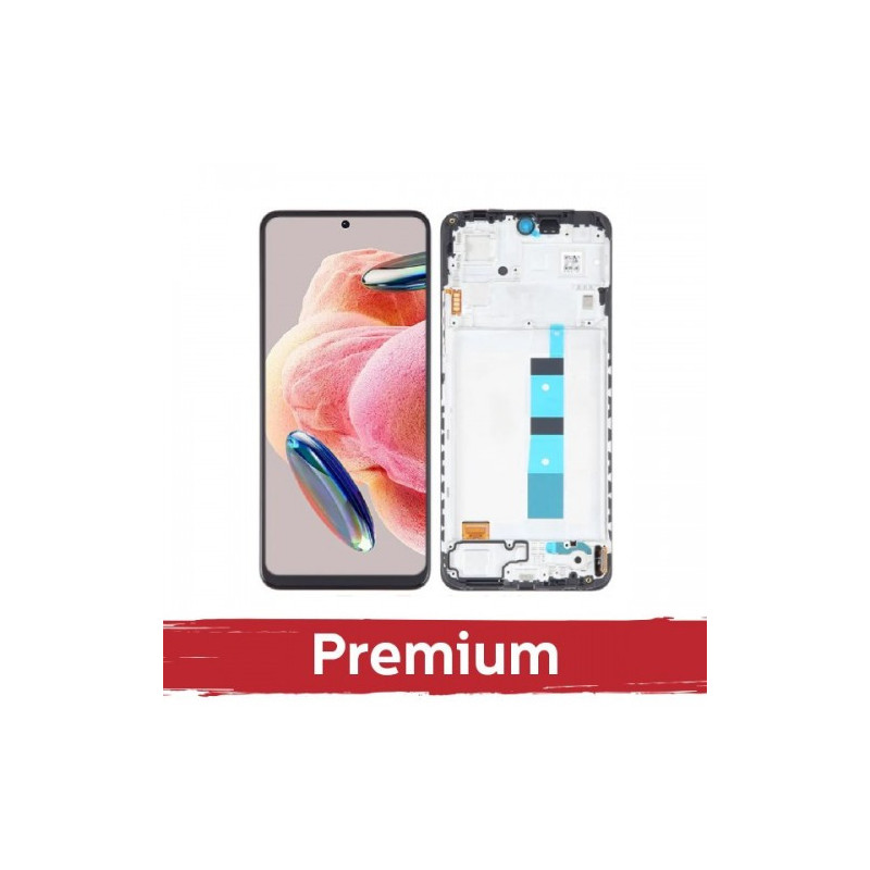 Ekranas skirtas Xiaomi Redmi Note 12 4G juodas su rėmeliu / OEM