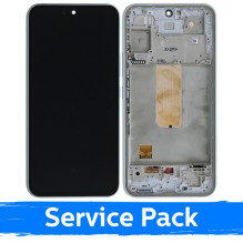 Ekranas skirtas Samsung A546 A54 5G su rėmeliu / White / (Service Pack)