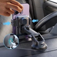 Joyroom car holder 'ZS219' black / automatic locking (wireless charging 15W) (non-magnetic / adhesive)