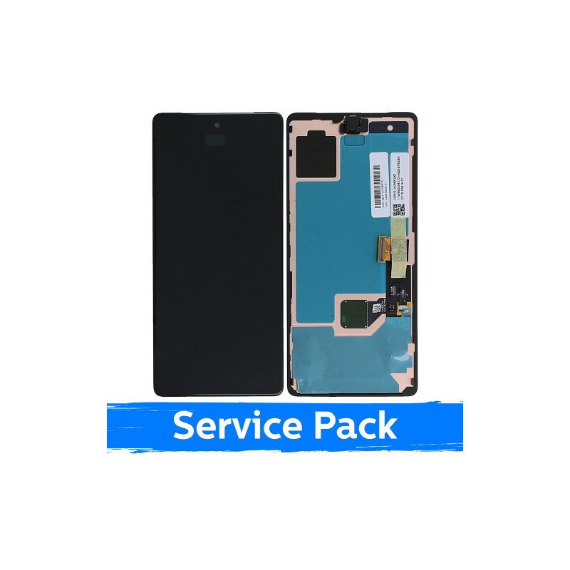 Ekranas skirtas Google Pixel 7 juodas su rėmeliu (Service Pack)