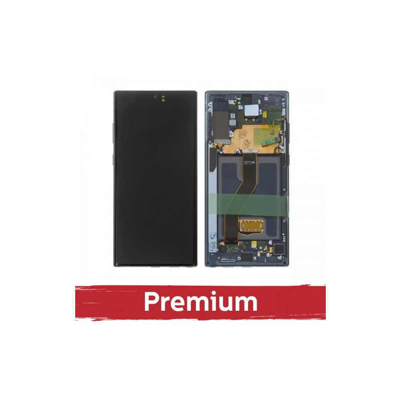 Screen for Samsung N975 Note 10 Plus with frame / Aura Black / OEM