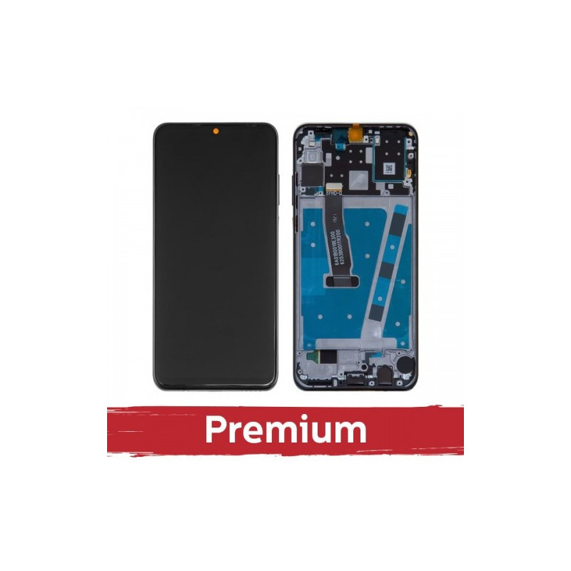 Ekranas skirtas Huawei P30 Lite su rėmeliu / Midnight Black / OEM