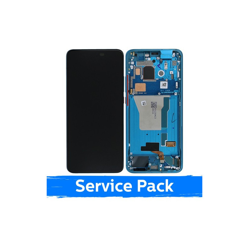 Ekranas skirtas Xiaomi Poco F2 Pro su rėmeliu / Neon Blue / (Service Pack)