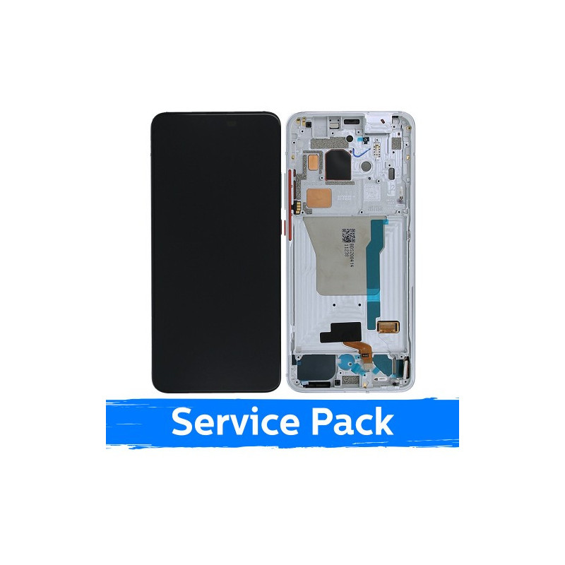 Screen for Xiaomi Poco F2 Pro with frame / Phantom White / (Service Pack)
