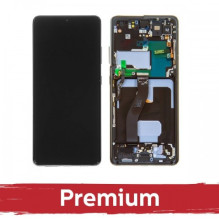 Screen for Samsung G998 S21 Ultra with frame / Phantom Silver / OEM