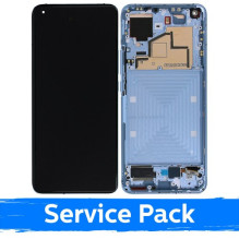 Screen for Xiaomi Mi 11 5G with frame / Horizon Blue / (Service Pack)