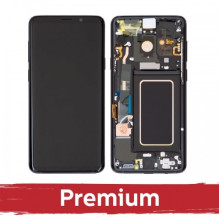 Ekranas skirtas Samsung G965 S9 Plus su rėmeliu / Midnight Black / OEM