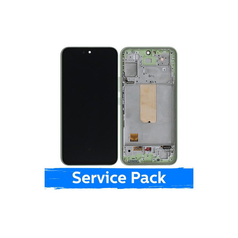 Ekranas skirtas Samsung A546 A54 5G su rėmeliu / Lime / (Service Pack)