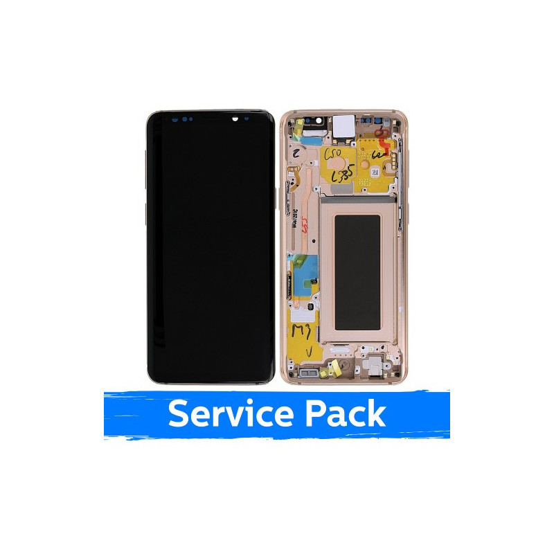 Ekranas skirtas Samsung G960 S9 su rėmeliu / Sunrise Gold / (Service Pack)