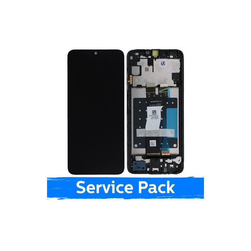 Screen for Samsung A057 A05s black with frame (Service Pack)