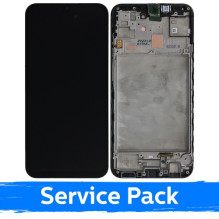 Ekranas skirtas Samsung A155 A15 4G / A156 A15 5G juodas su rėmeliu (Service Pack)