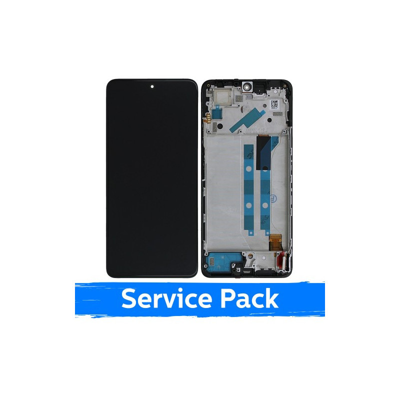 Ekranas skirtas Xiaomi Redmi Note 11 Pro / Poco X4 Pro 5G juodas su rėmeliu (Service Pack)