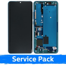 Screen for Xiaomi Mi Note 10 (Note 10 Pro / Note 10 Lite) with frame / Aurora Green / (Service Pack)