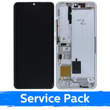 Screen for Xiaomi Mi Note 10 (Note 10 Pro / Note 10 Lite) with frame / Glacier White / (Service Pack)