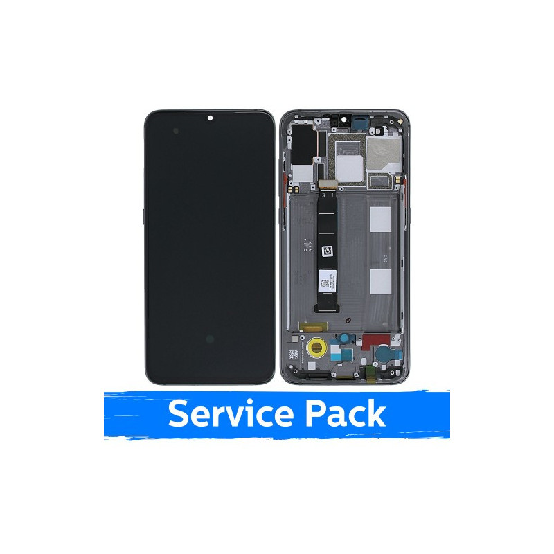 Ekranas skirtas Xiaomi Mi 9 su rėmeliu / Gray / (Service Pack)
